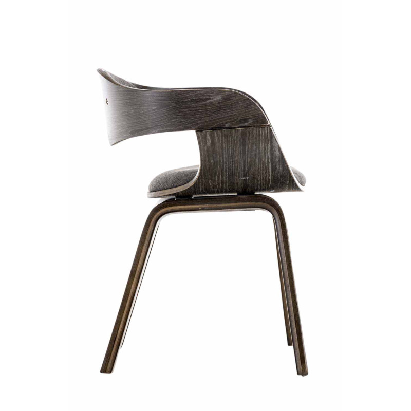 Chaise visiteur Kingston tissu gris/gris clair