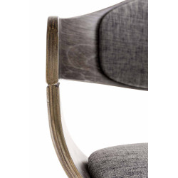 Chaise visiteur Kingston en tissu gris/gris clair