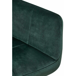 Fauteuil visiteur Emia en velours vert