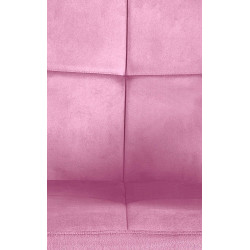 Fauteuil visiteur Emia en velours rose