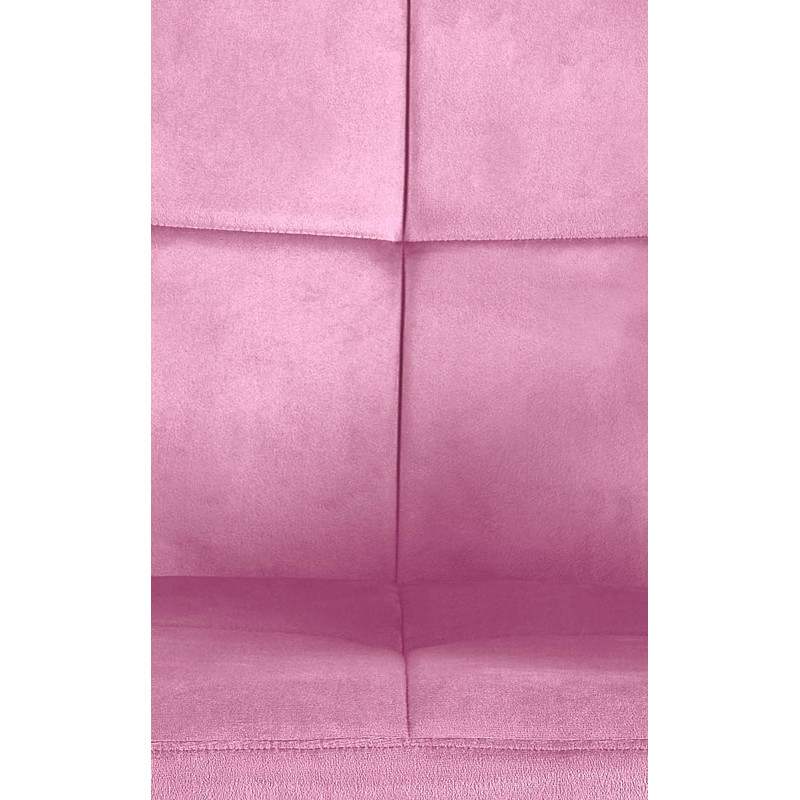 Fauteuil visiteur Emia en velours rose