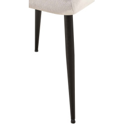 Chaise visiteur Emia velours gris clair