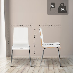 Chaise visiteur Gahanna blanche