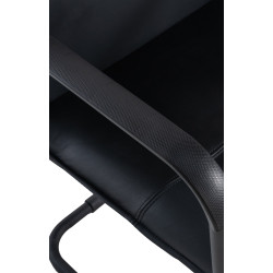 Lot de 2 chaises visiteurs Seattle noir/noir