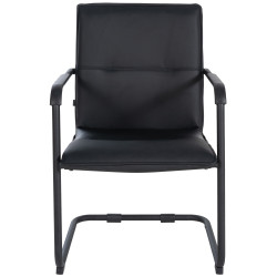 Ensemble de 2 chaises visiteurs Seattle, noir/noir