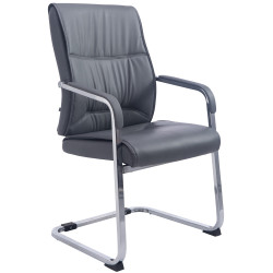 Silla De Conferencia Anubis en polipiel Gris