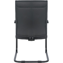 Sedia XL Anubis in similpelle nero/nero