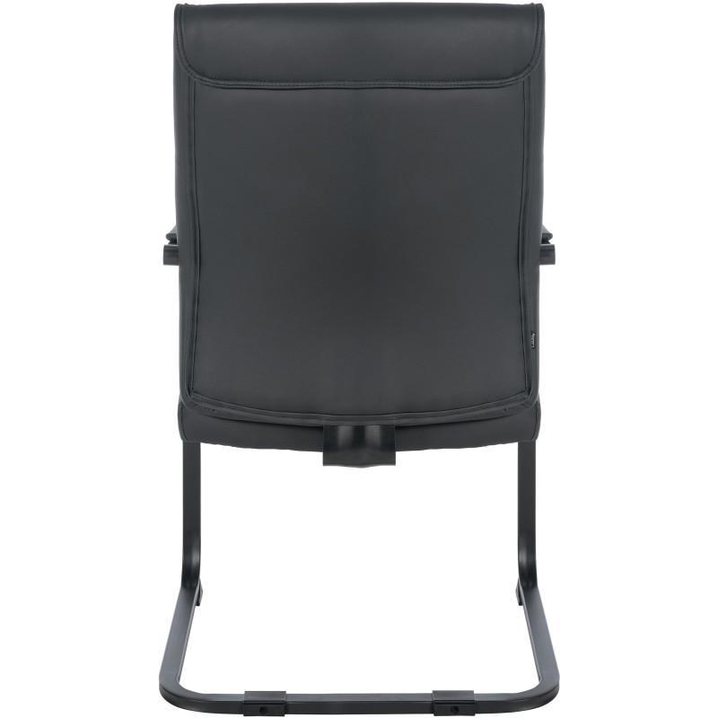 Sedia XL Anubis in similpelle nero/nero