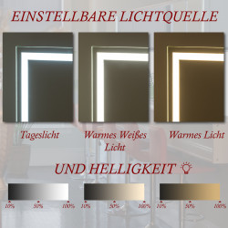 Specchio per trucco con luci Joliet bianco