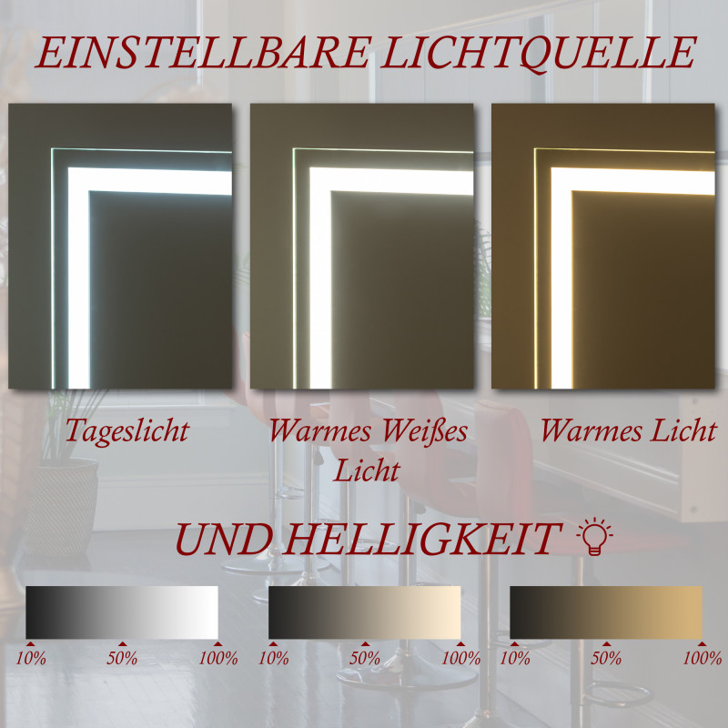 Miroir de maquillage blanc Joliet