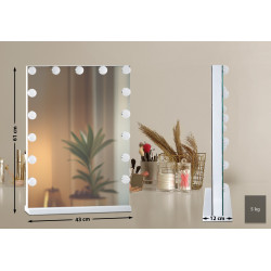 Miroir de maquillage blanc Murrieta