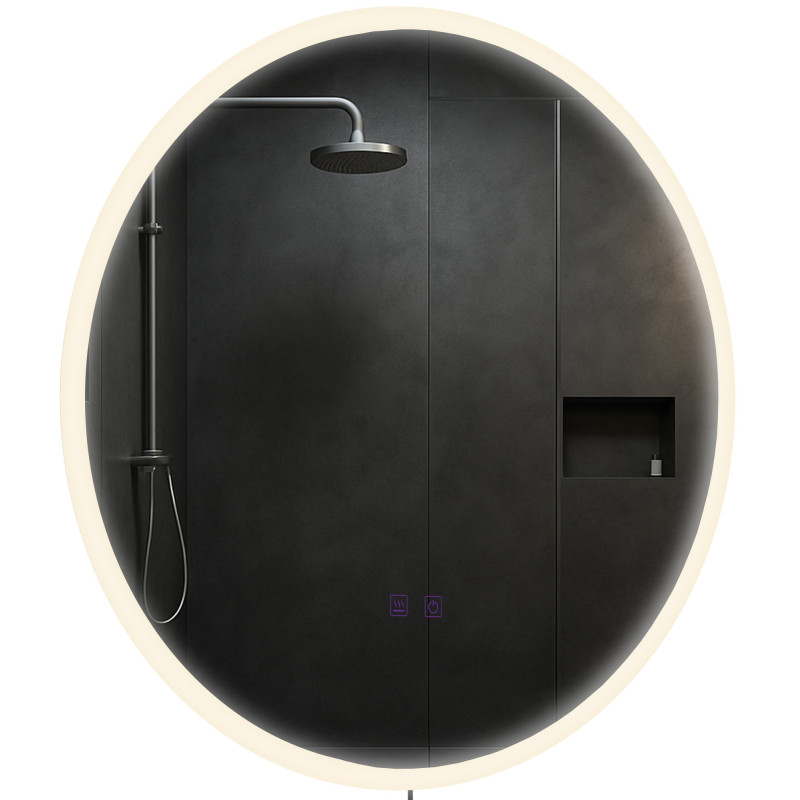 Specchio da bagno Laconia 60 con Bluetooth, vetro trasparente