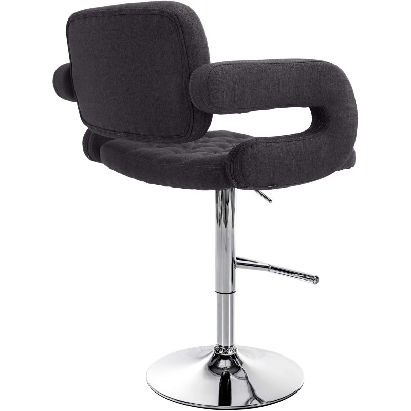 Lot de 2 tabourets de bar en tissu Dublin C noir