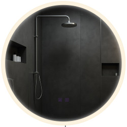 Specchio da bagno Laconia 60 con Bluetooth, vetro trasparente