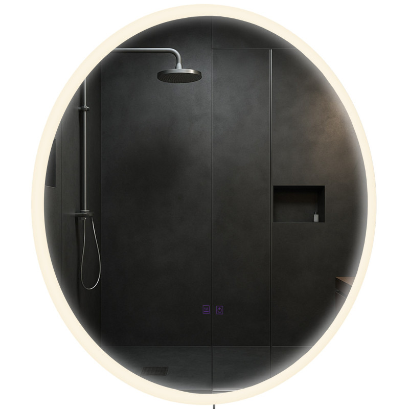 Specchio da bagno Laconia 70 con Bluetooth, vetro trasparente