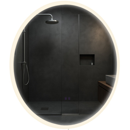 Specchio da bagno Laconia 80 con Bluetooth, vetro trasparente