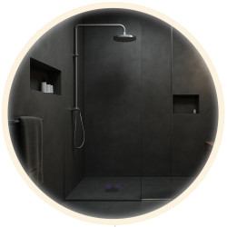 Specchio da bagno Laconia 80 con Bluetooth, vetro trasparente