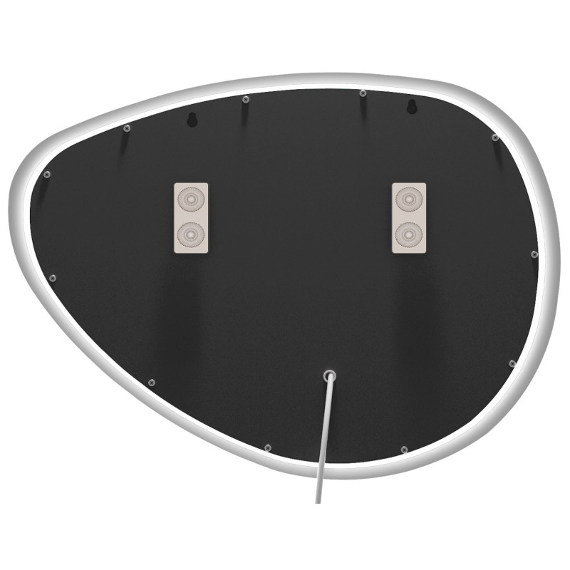 Miroir de salle de bain Almafie 65x75 avec Bluetooth et verre transparent