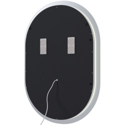 Miroir de salle de bain Karishma 70x50 avec Bluetooth et verre transparent