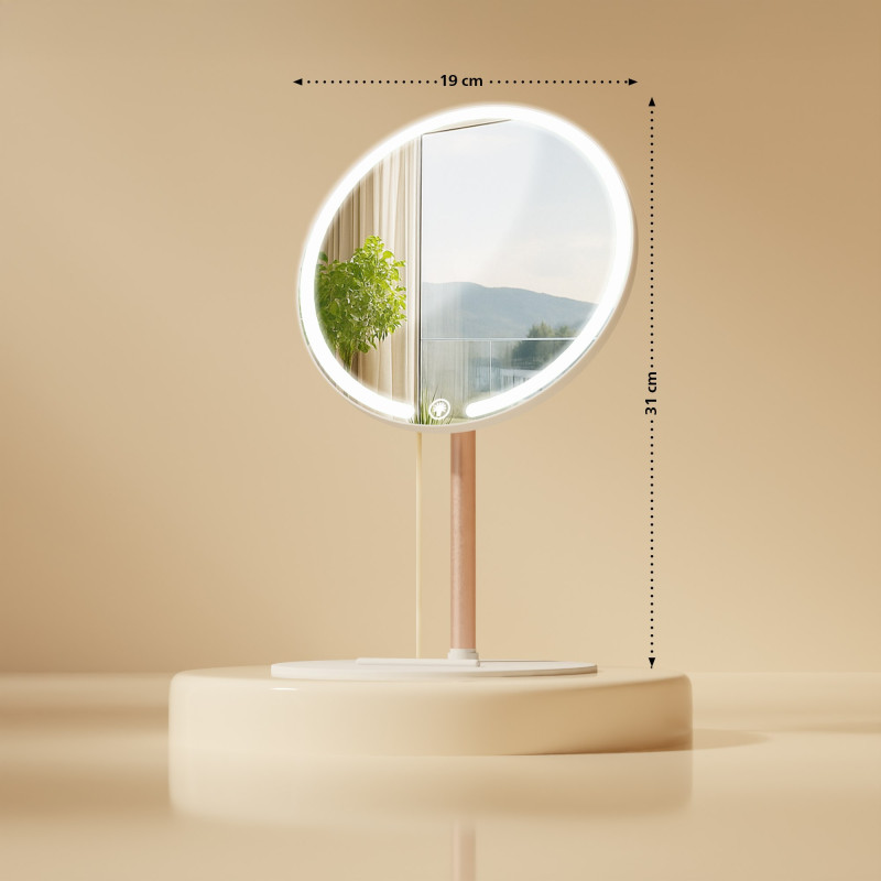 Miroir de maquillage blanc Streep