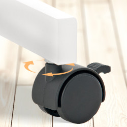 Specchio Autoportante Yolanda con Ruote bianco