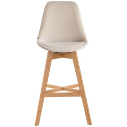 Lot de 2 tabourets de bar Cannes velours natura crème