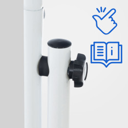 Miroir sur pied Nane ovale blanc