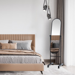 Specchio a figura intera Nane ovale nero