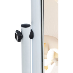 Miroir sur pied carr? blanc Medusa