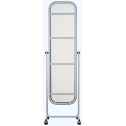 Miroir sur pied carr? blanc Medusa