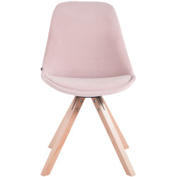 Chaise visiteur Toulouse Velvet Square natura | rose