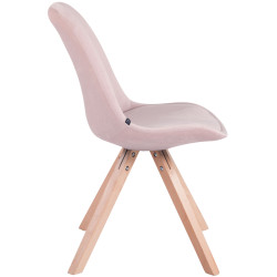 Chaise visiteur Toulouse Velvet Square natura | rose
