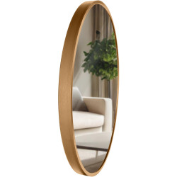 Espejo de pared Elsie dorado mate,M