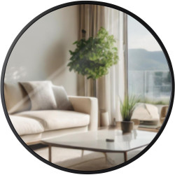 Miroir mural Elsie M, noir