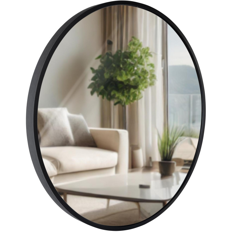 Espejo de pared Elsie Negro,M