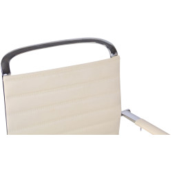 Chaise visiteur Balve en cuir artificiel | crème