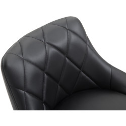 Tabouret de bar Lazio simili cuir noir noir