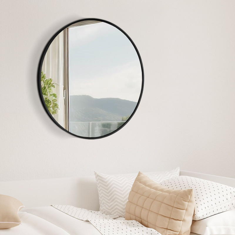 Miroir mural Elsie L, noir