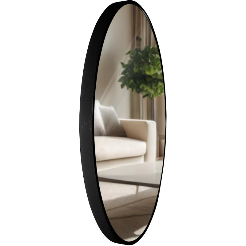 Miroir mural Elsie L, noir