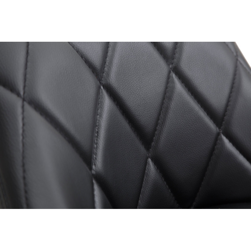 Tabouret de bar Lazio simili cuir noir noir