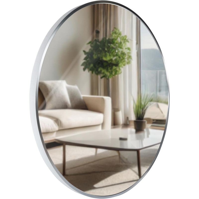 Espejo de pared Elsie Plateado,L