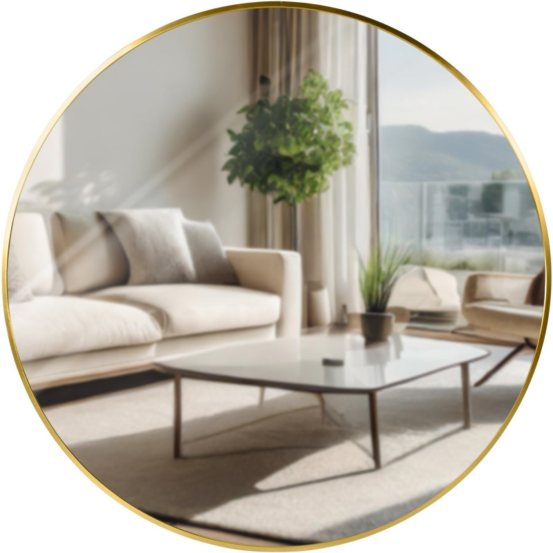 Espejo de pared Elsie dorado brillante,XL