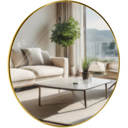 Espejo de pared Elsie dorado brillante,XL