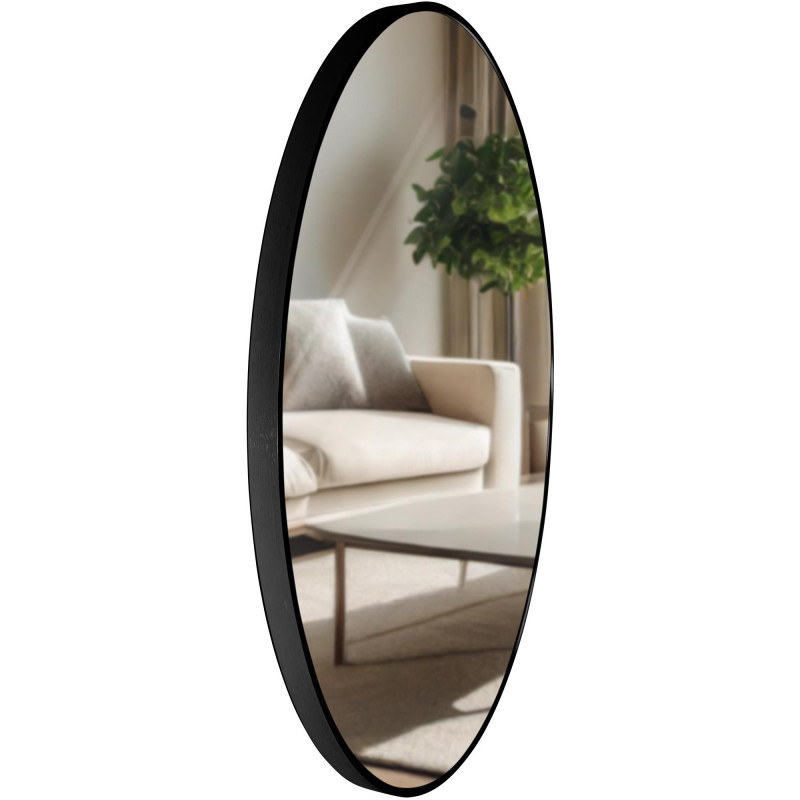 Espejo de pared Elsie Negro,XL