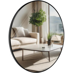 Miroir mural Elsie XL, noir