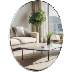 Espejo de pared Elsie Plateado,XL