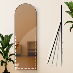 Miroir Moline 150x50 cm noir mat