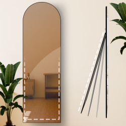 Miroir Moline 160x50 cm noir mat