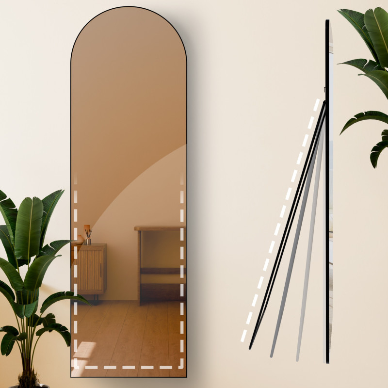 Miroir Moline 160x50 cm noir mat