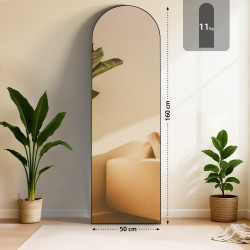 Miroir Moline 160x50 cm noir mat